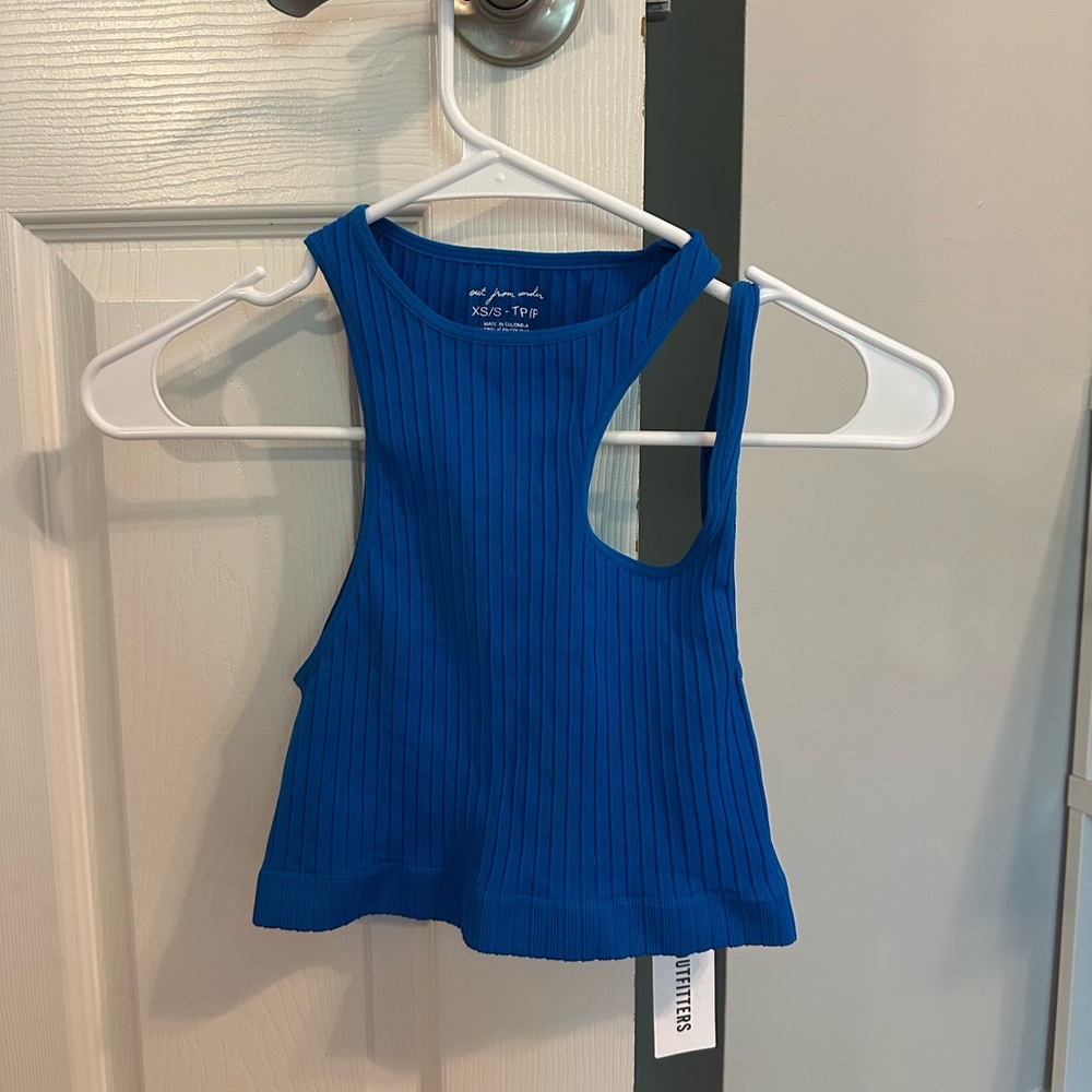 Urban Outfitters Vibrant Blue Ribbed Tank Top